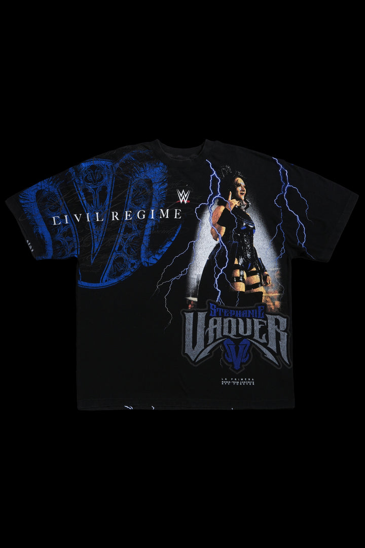 Vaquer Strikes American Classic Oversized Tee in Vintage Black
