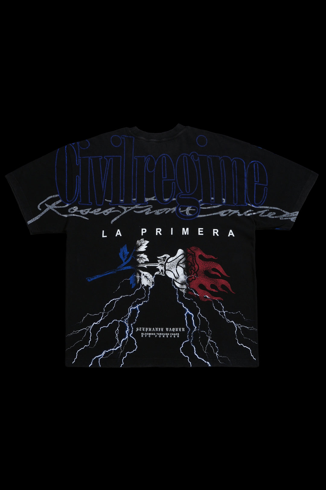 Vaquer Strikes American Classic Oversized Tee in Vintage Black