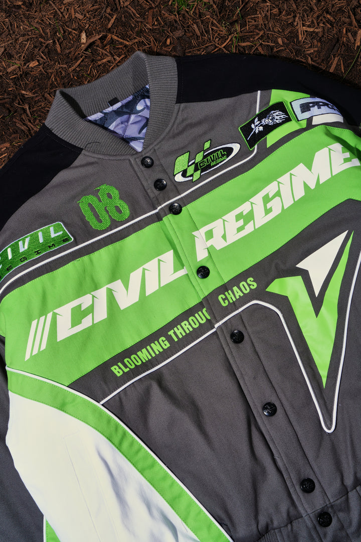 Power Trip MX Racing Jacket in Black/Gray Camo
