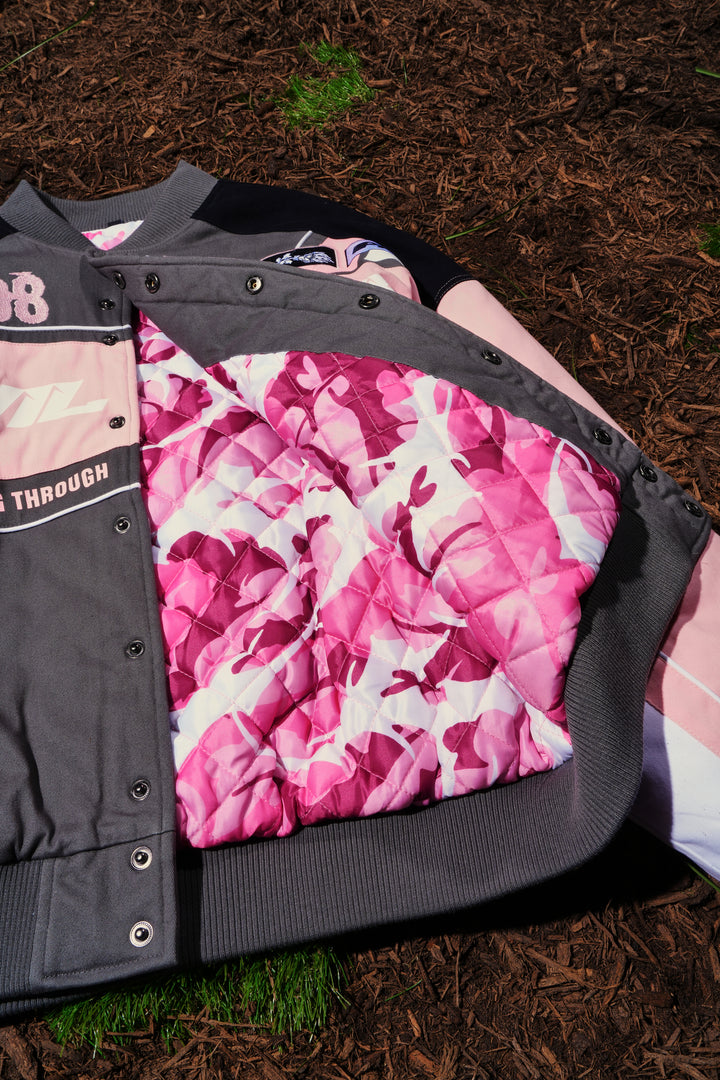 Power Trip MX Racing Jacket in White/Pink Camo