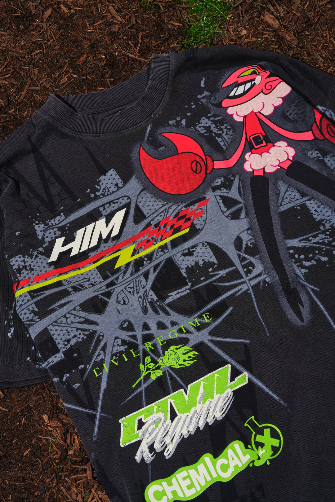 Evilest Of Evil American Classic Oversized Tee in Vintage Ashes