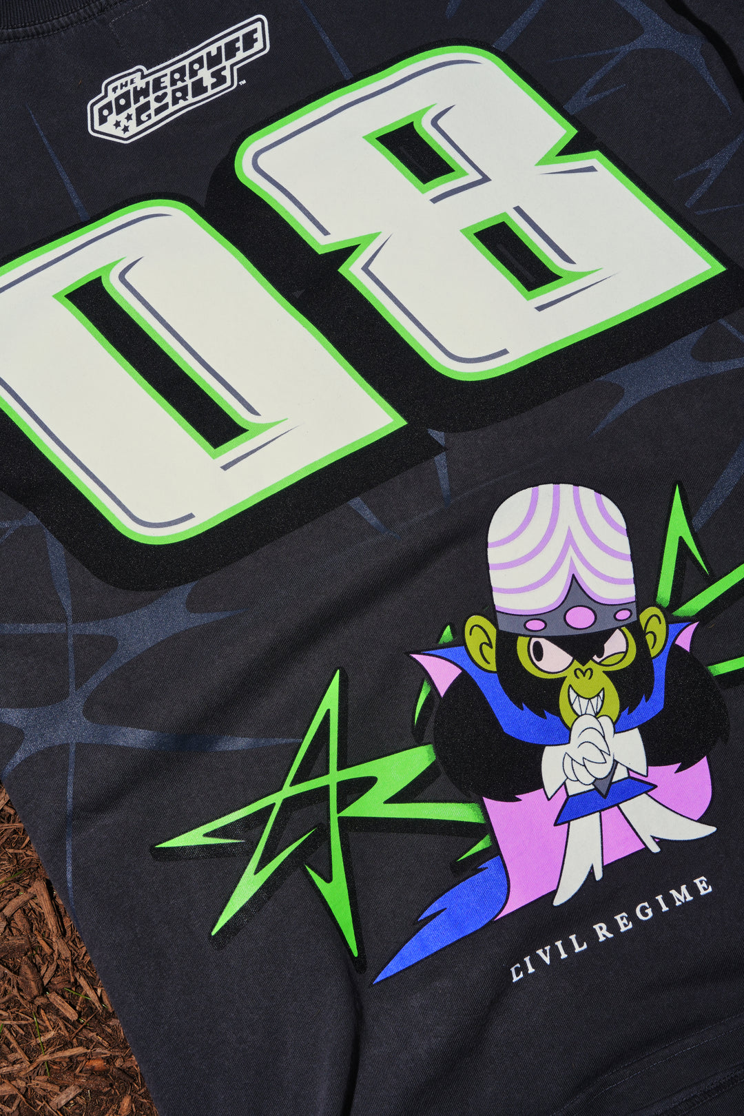 Legend Of Mojo Jojo "Side By Side" 199X Oversized Tee in Vintage Ashes
