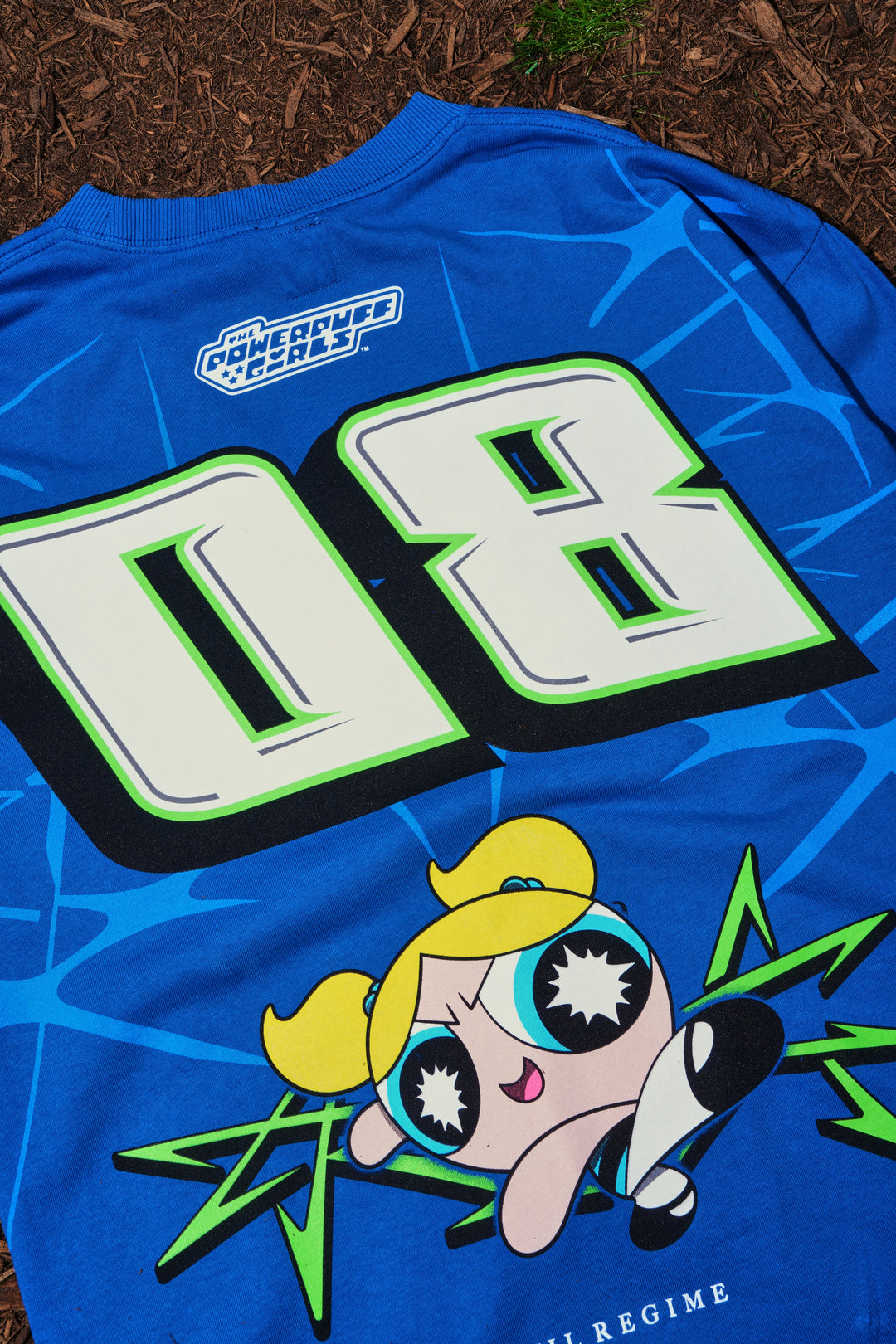 Legend Of Bubbles "Side By Side" 199X Oversized Tee in True Blue