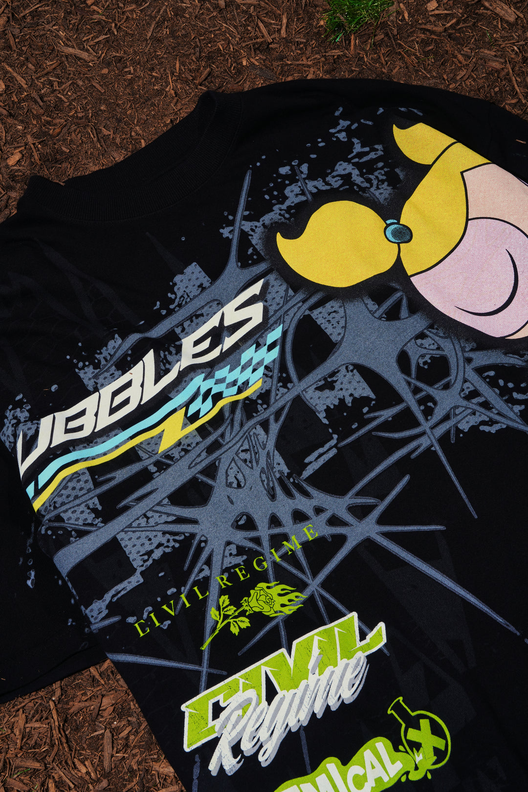 Just As Tough American Classic Oversized Tee in Black