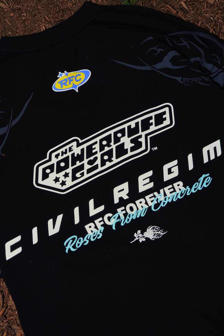 Just As Tough American Classic Oversized Tee in Black