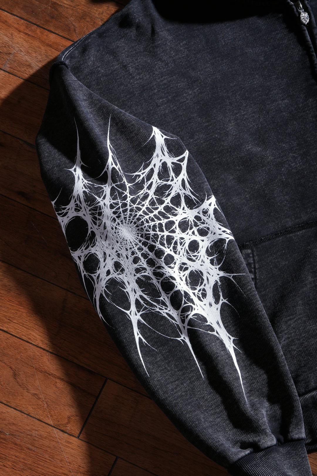 Symbiote Surge Full Zip Up Hoodie in Black