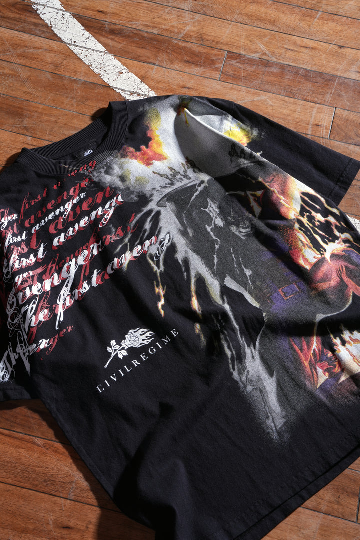 Full Impact Side By Side" 199X Oversized Tee in Black