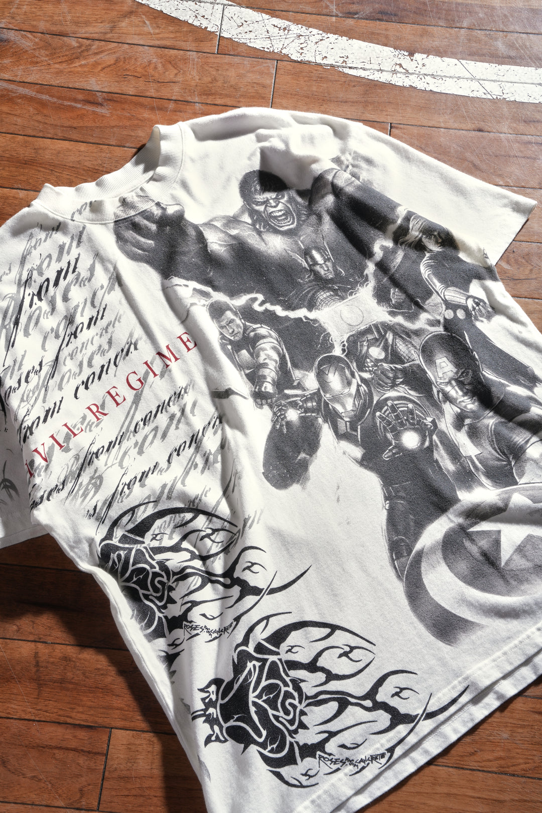 Avengers Uprise American Classic Oversized Tee in Butter