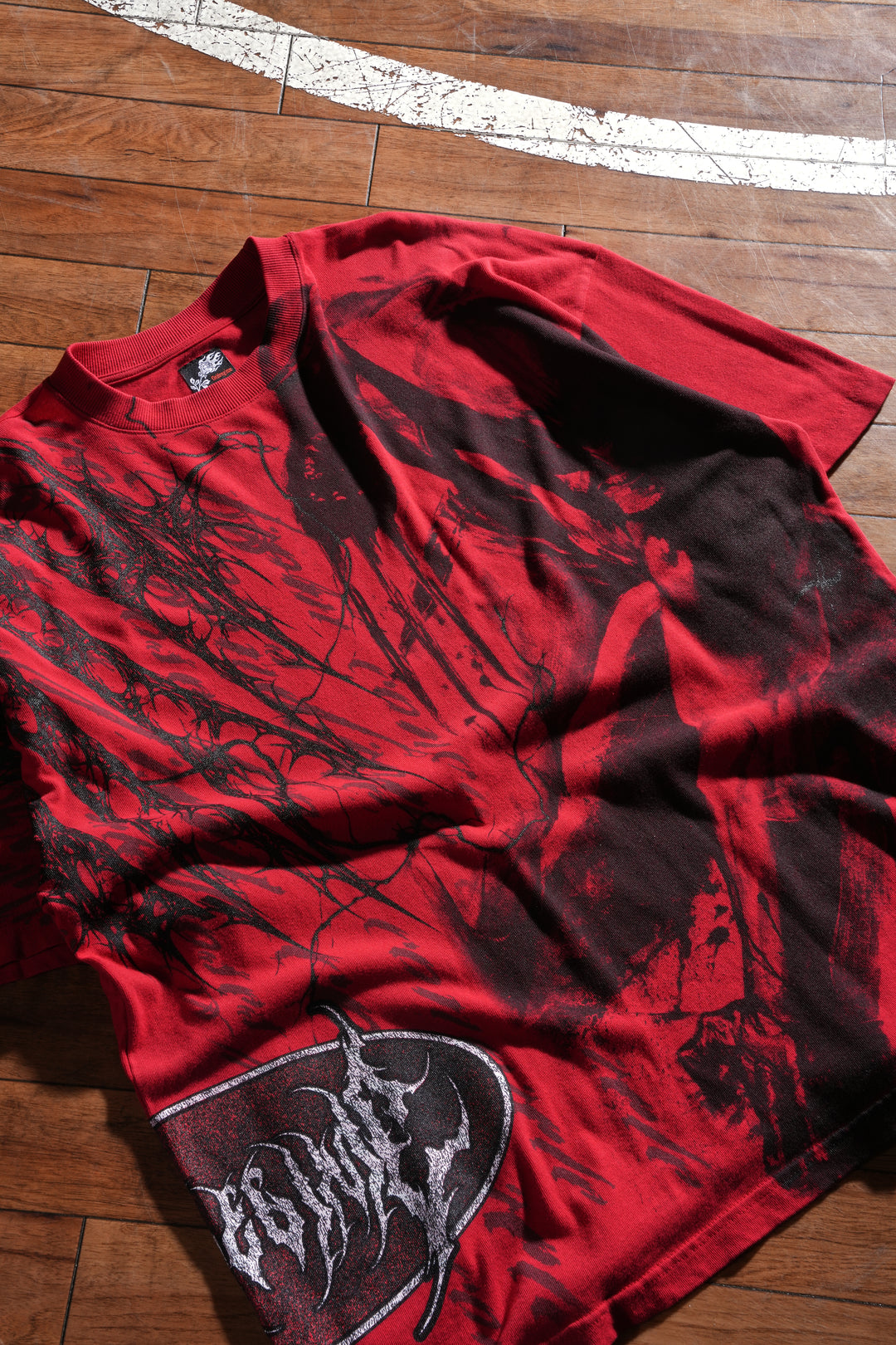 Primal Instinct American Classic Oversized Tee in Equestrian Red