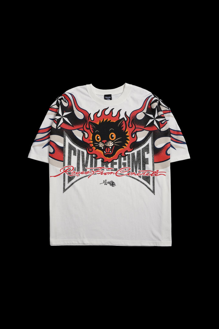 Civ The Cat 199X Oversized Tee in Butter