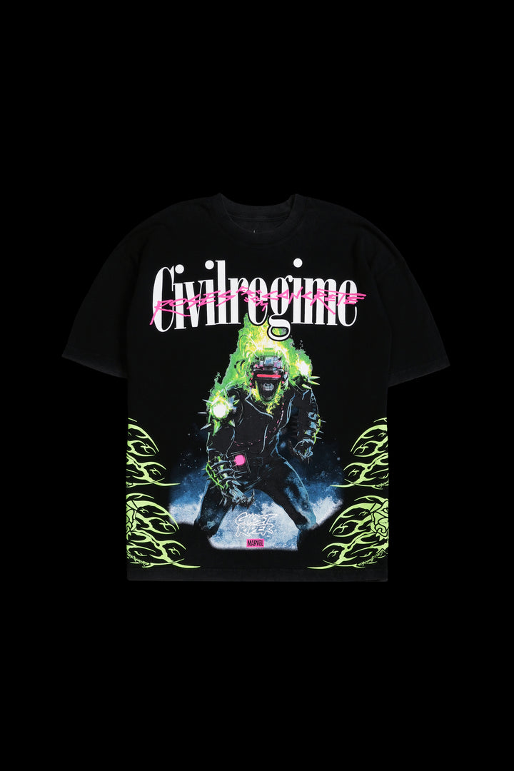 Ghost Rider American Classic Oversized Tee in Vintage Black