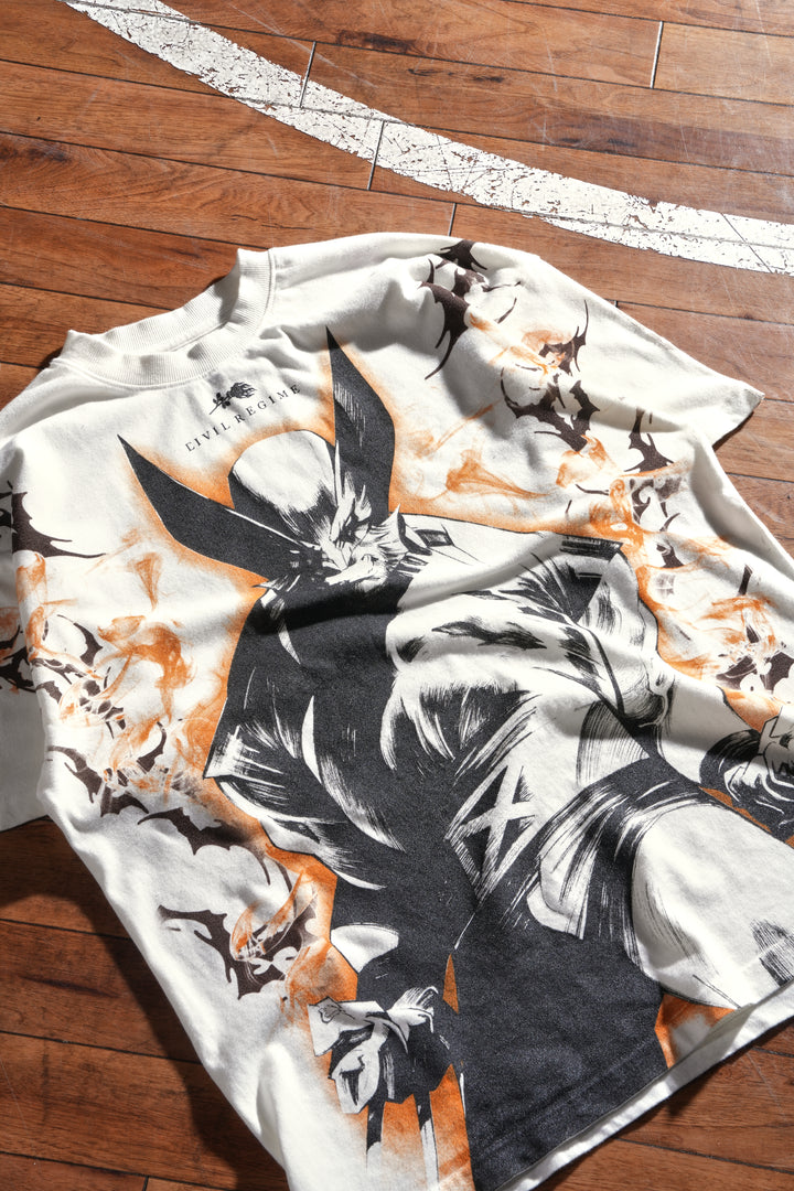 Claws Of Rage American Classic Oversized Tee in Butter