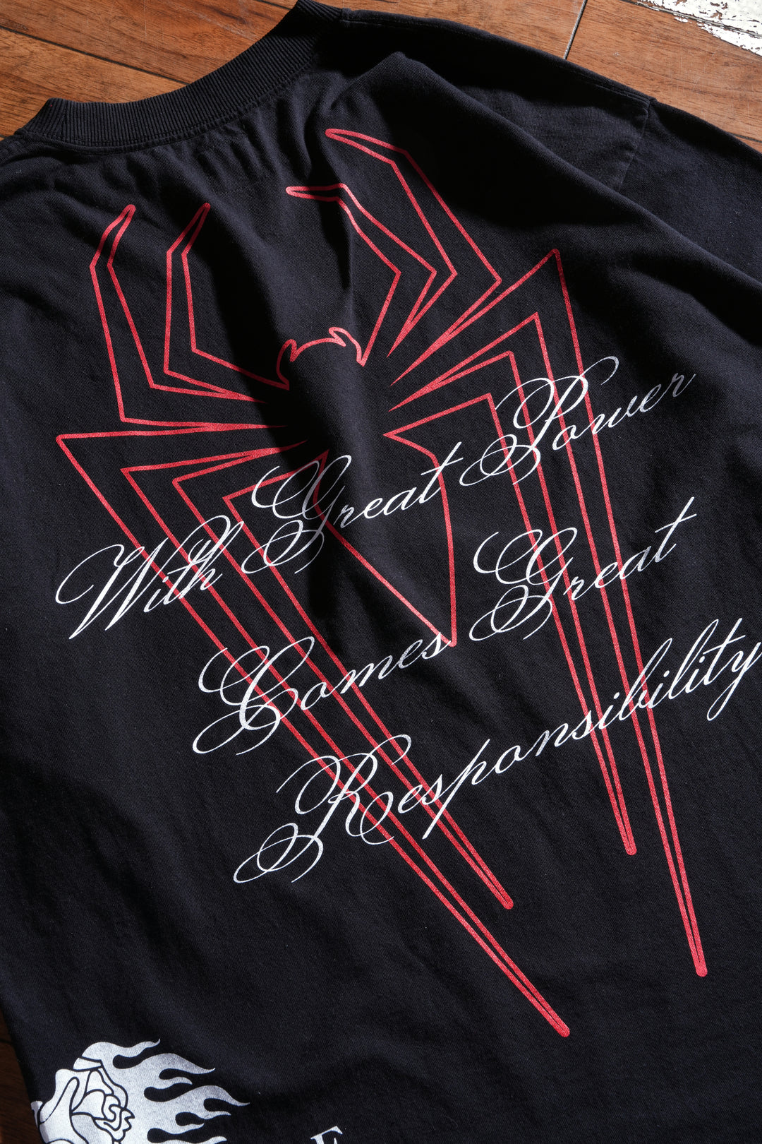 With Great Power American Classic Oversized Tee in Black