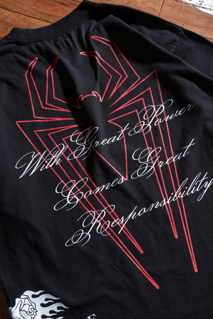 With Great Power American Classic Oversized Tee in Black