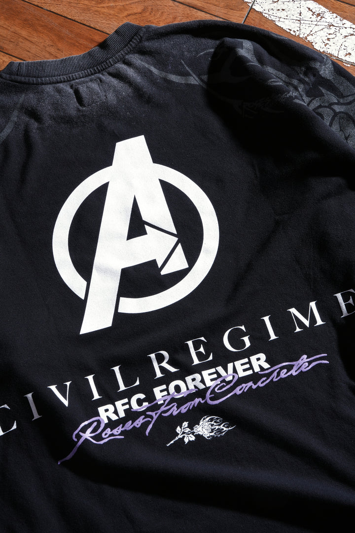 Beyond The Shadow American Classic Oversized Tee in Vintage Black
