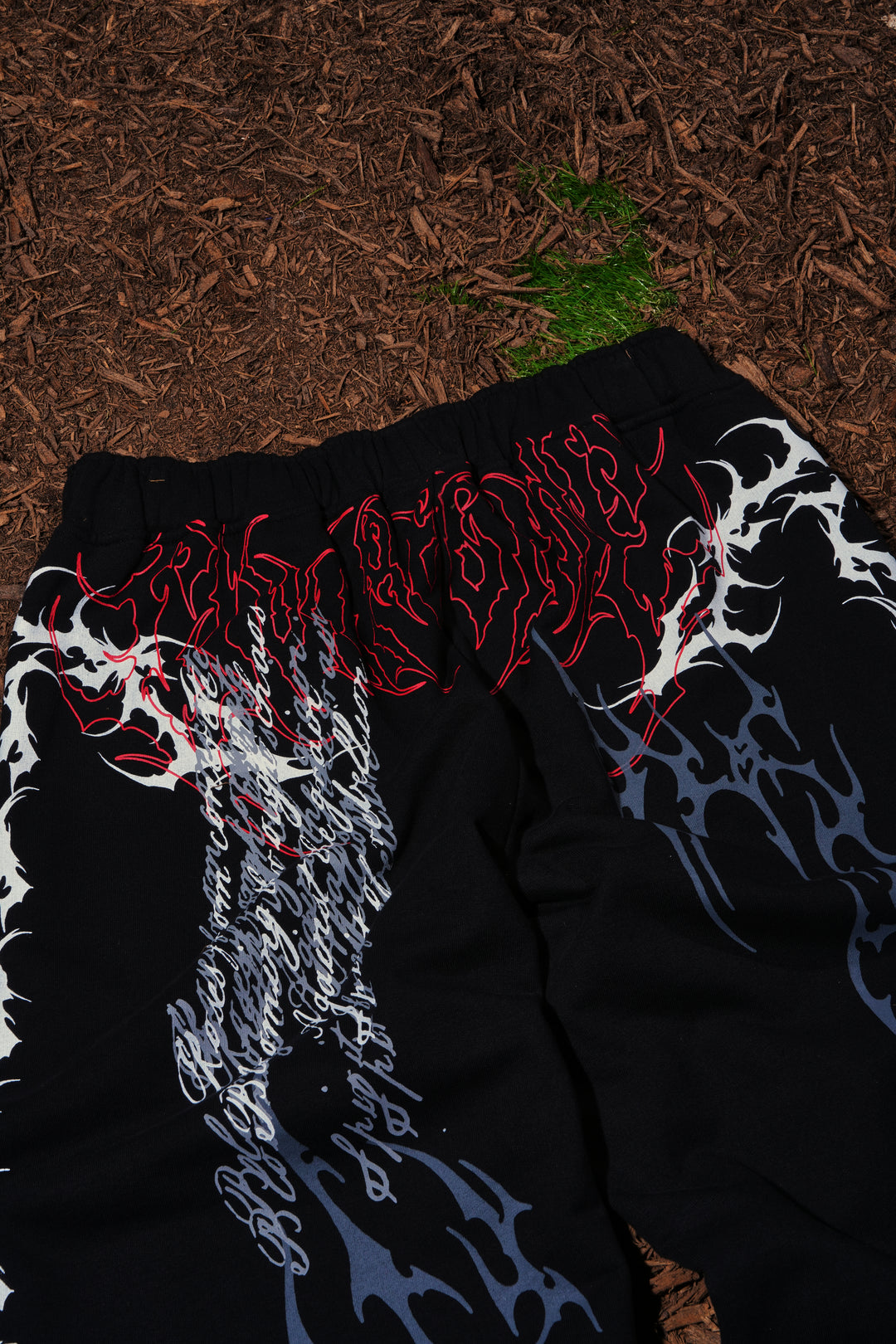 Letter To You Lowrise Wide Leg Pants in Black/Red