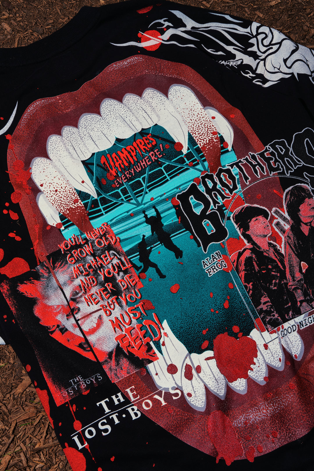 Lost Boys American Classic Oversized Tee in Black