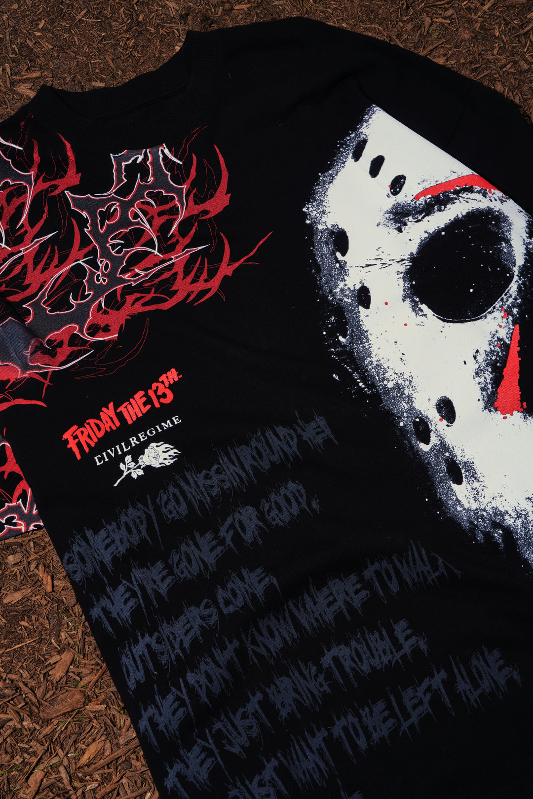 Jason Vorhees American Classic Oversized Tee in Black