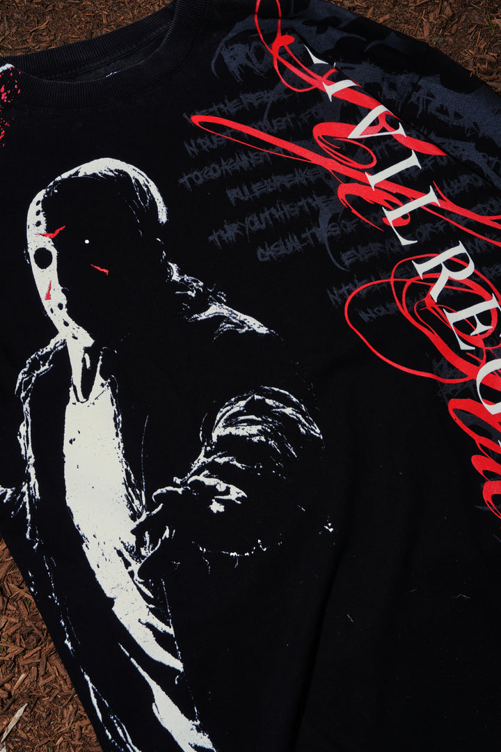 Camp Blood "Side By Side" 199X Oversized Tee in Vintage Black