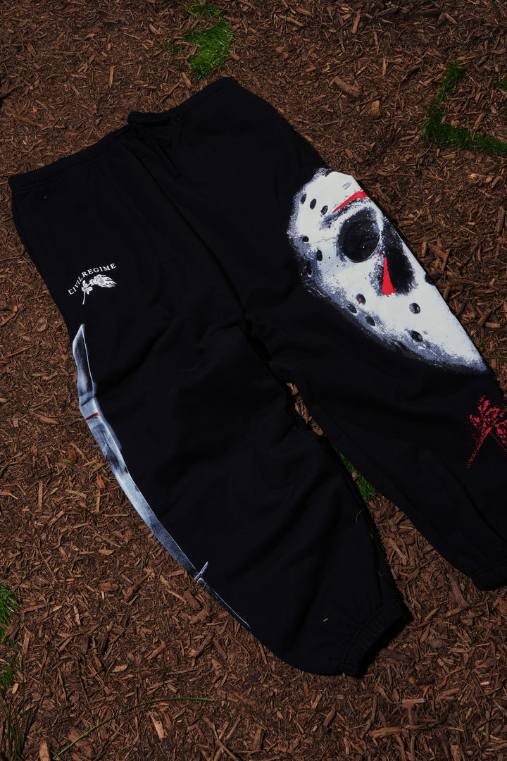 Crystal Lake Tales Lounger Sweat Pants in Black