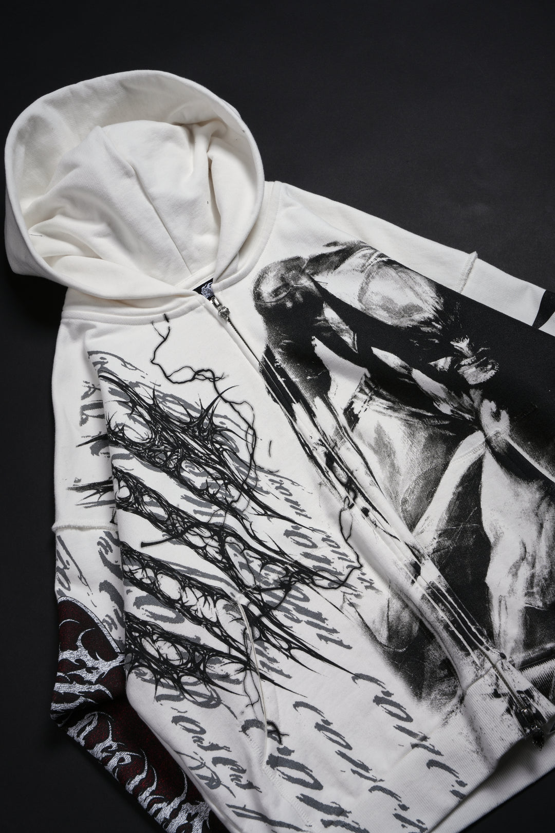 Primal Instinct Civil Zip Up Hoodie in Butter