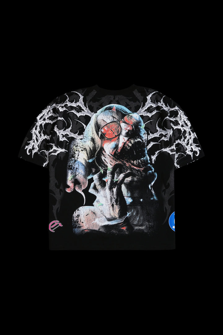 Dead Laugh "Side By Side" 199X Oversized Tee in Black