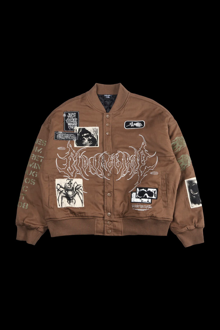 It's Our Time Racing Jacket in Reaper Brown