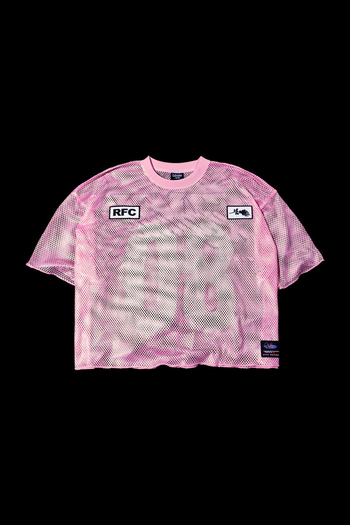Floral Chaos Hell Week Mesh Jersey in Pink