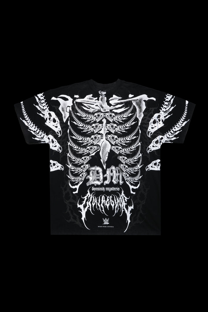 Bones Of Betrayal American Classic Oversized Tee in Vintage Black