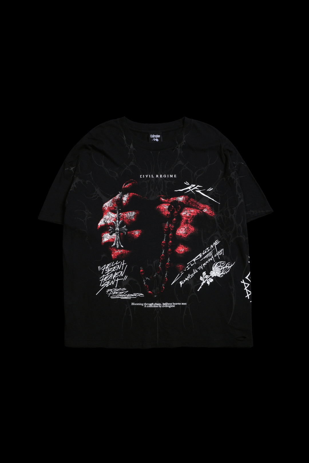 Hold faith Rosary Everyday Basic Tee in Black