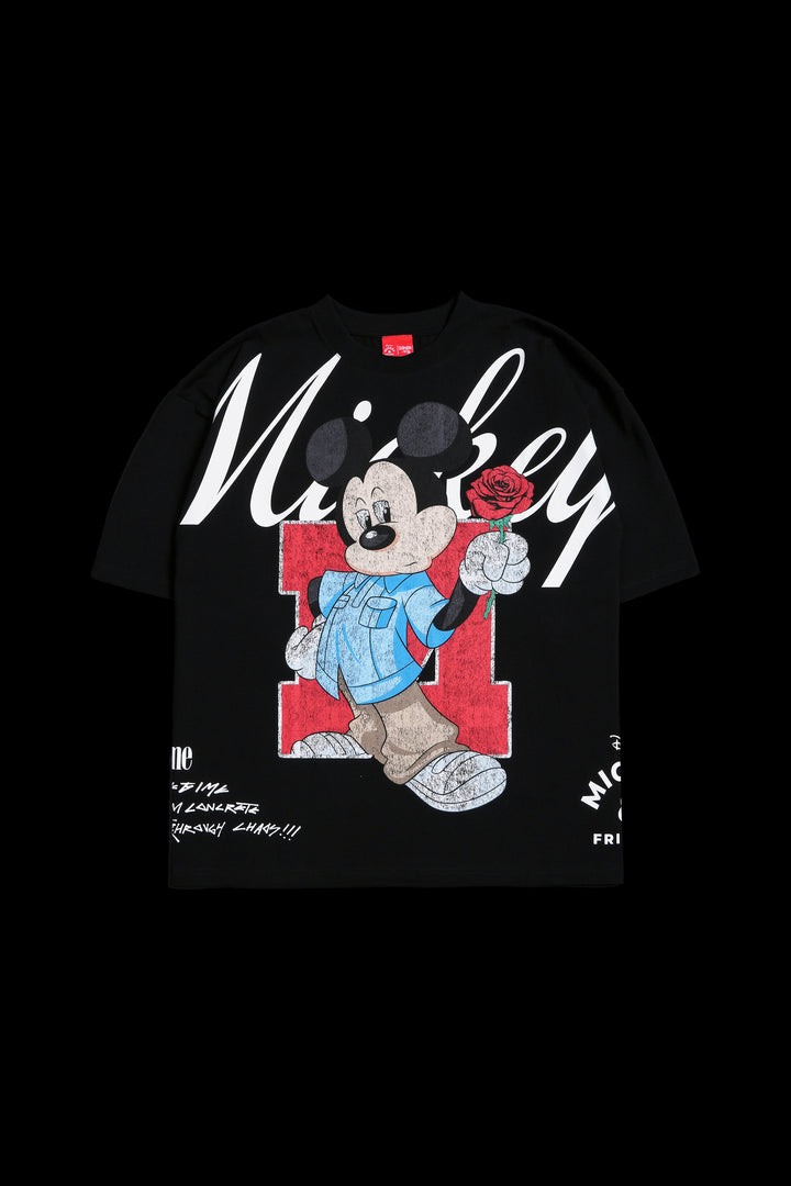 Mickey's Chaos 199X Oversized Tee in Black