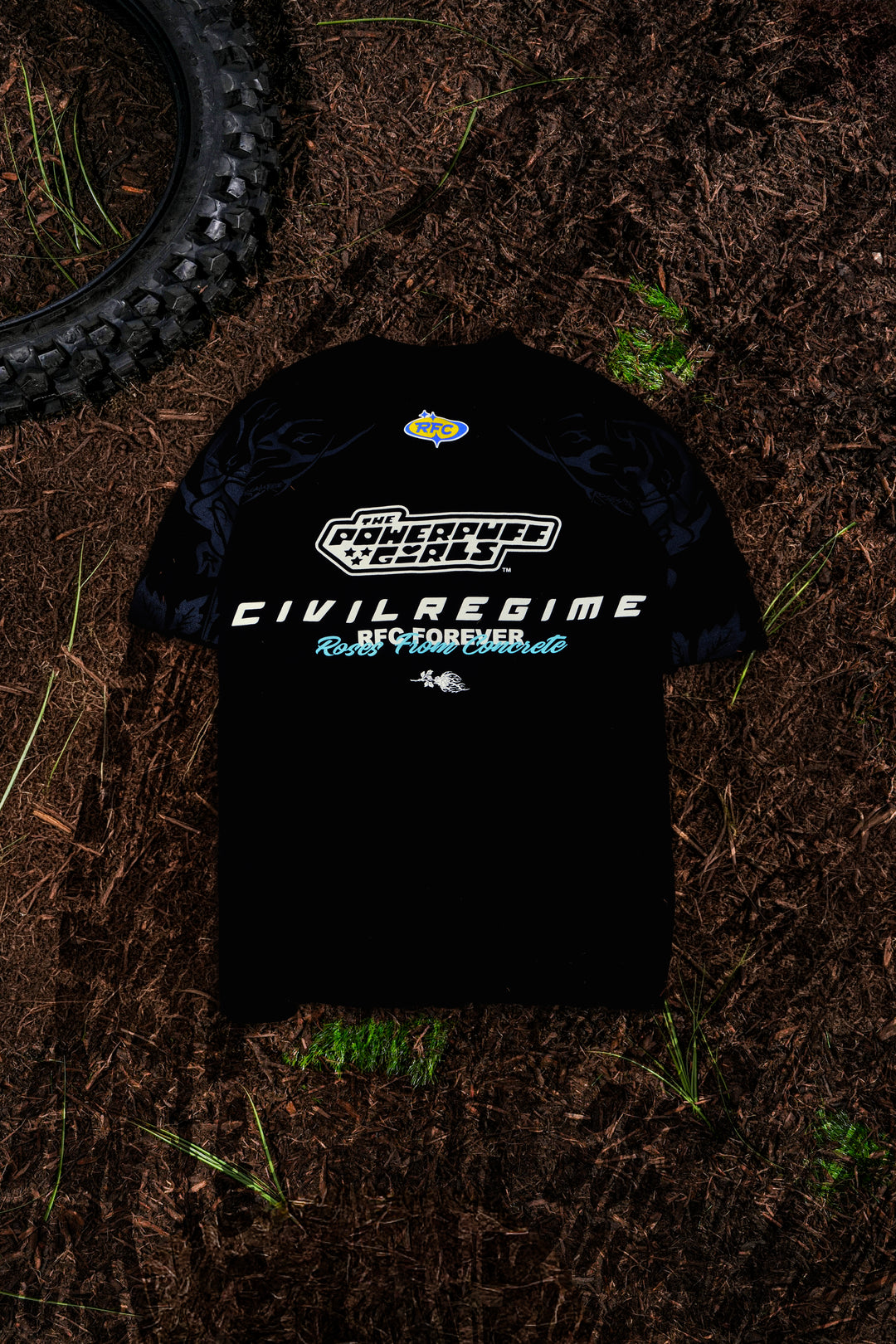 Just As Tough American Classic Oversized Tee in Black