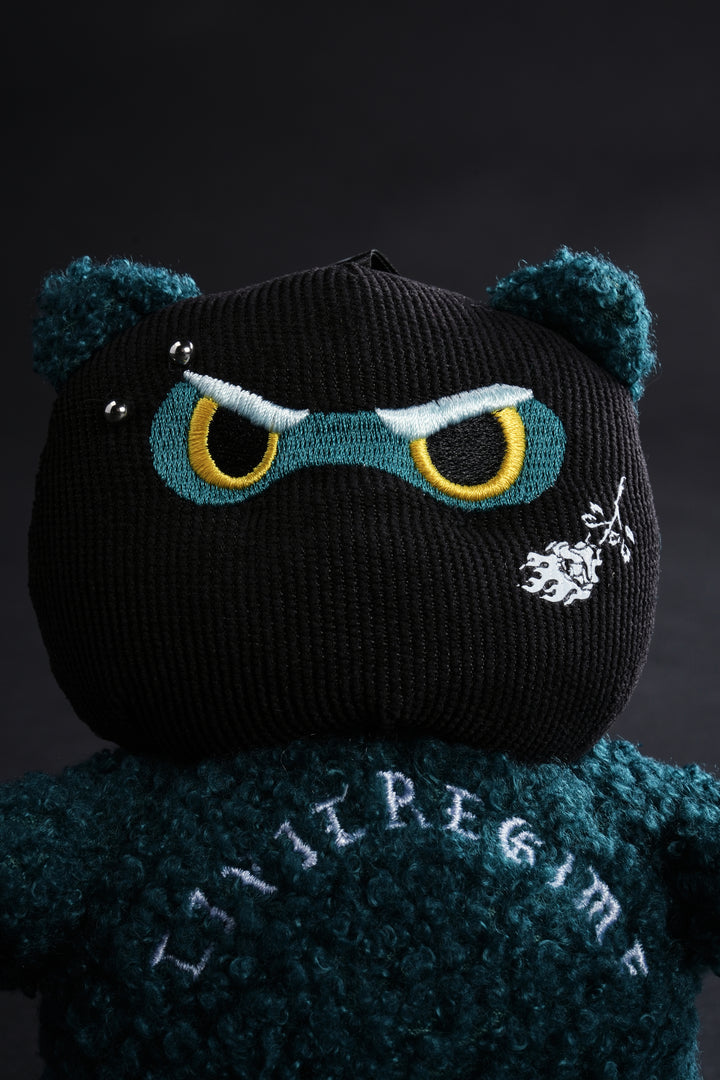 Rosezilla Plush Keychain in Teal/Ocean Blue