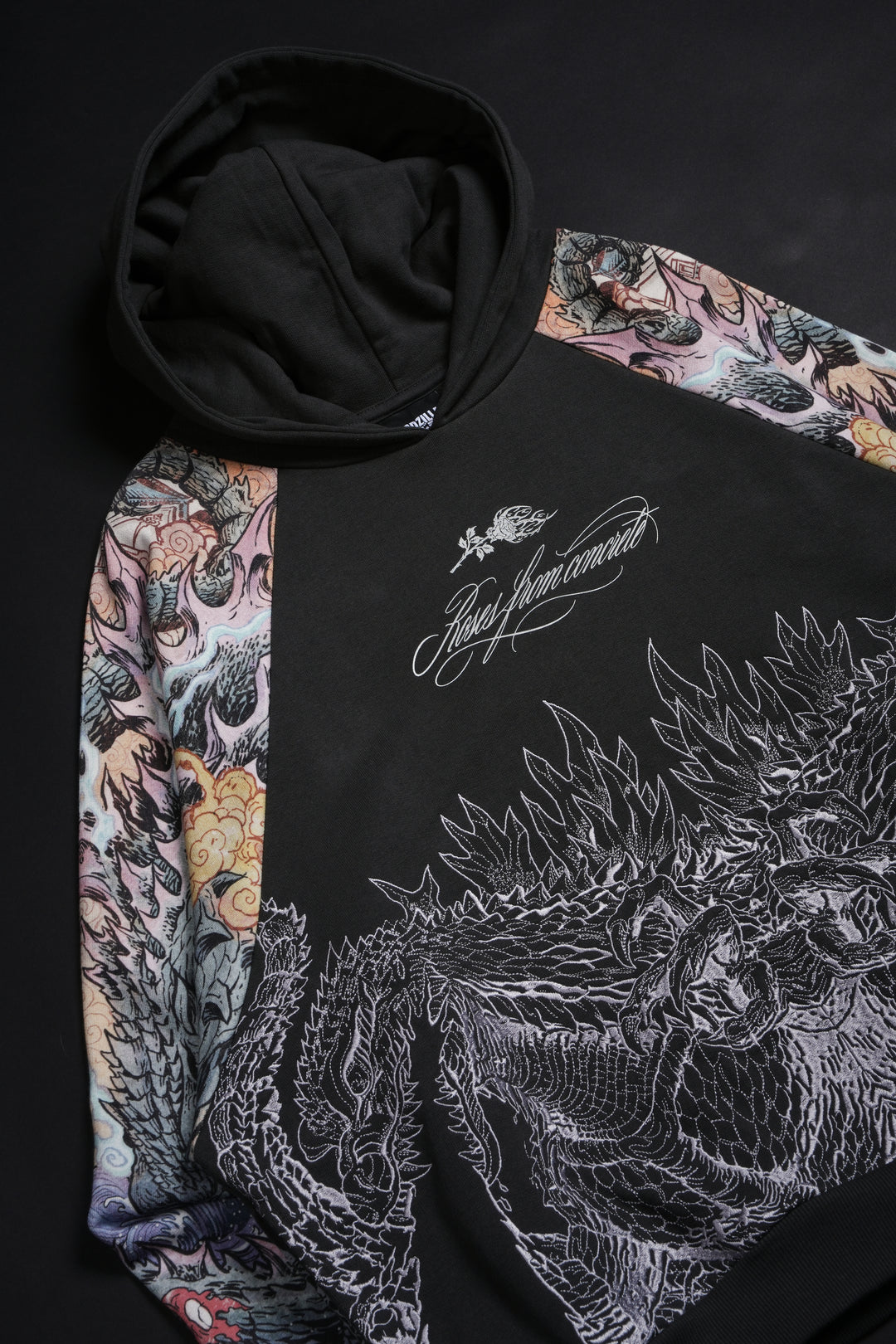 In Time Destruction Reclaimed Hoodie in Vintage Ashes