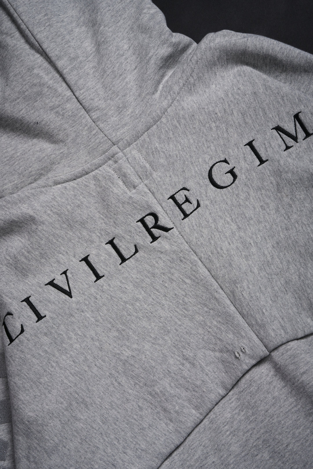 Zilla Fineline Destroy Hoodie in Charcoal Heather
