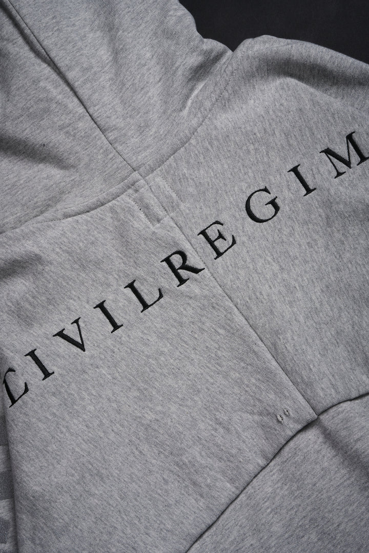 Zilla Fineline Destroy Hoodie in Charcoal Heather