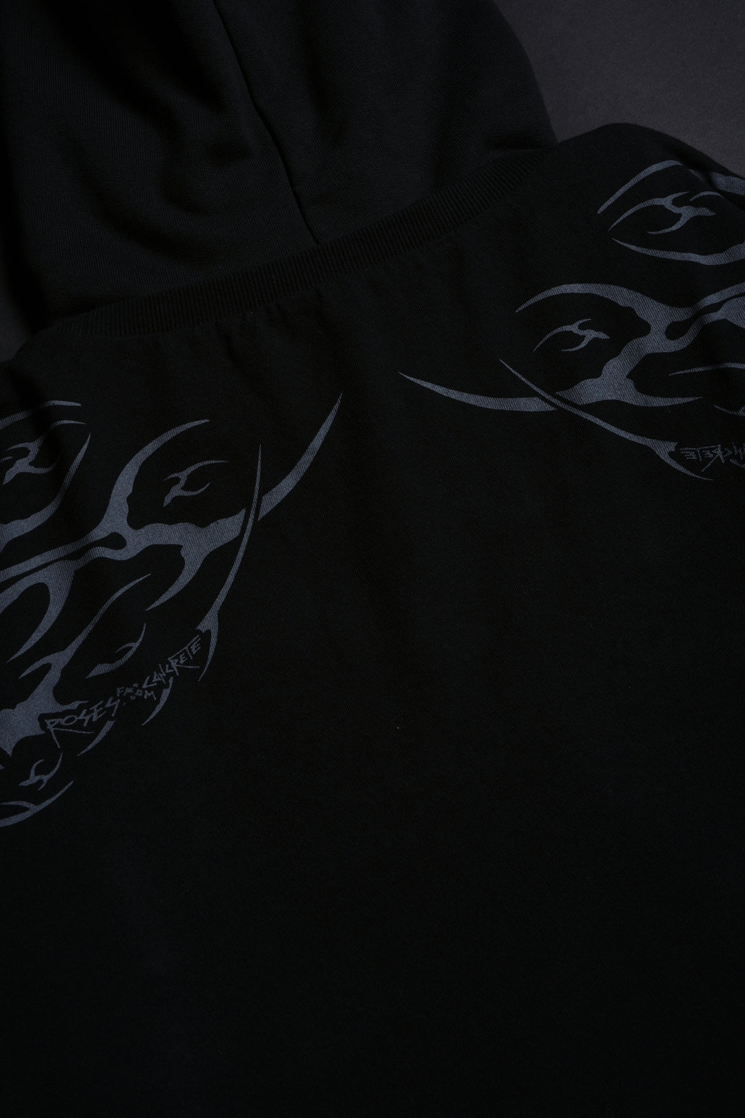 Monsters In Time Lex Double Layer Hoodie in Black/Black