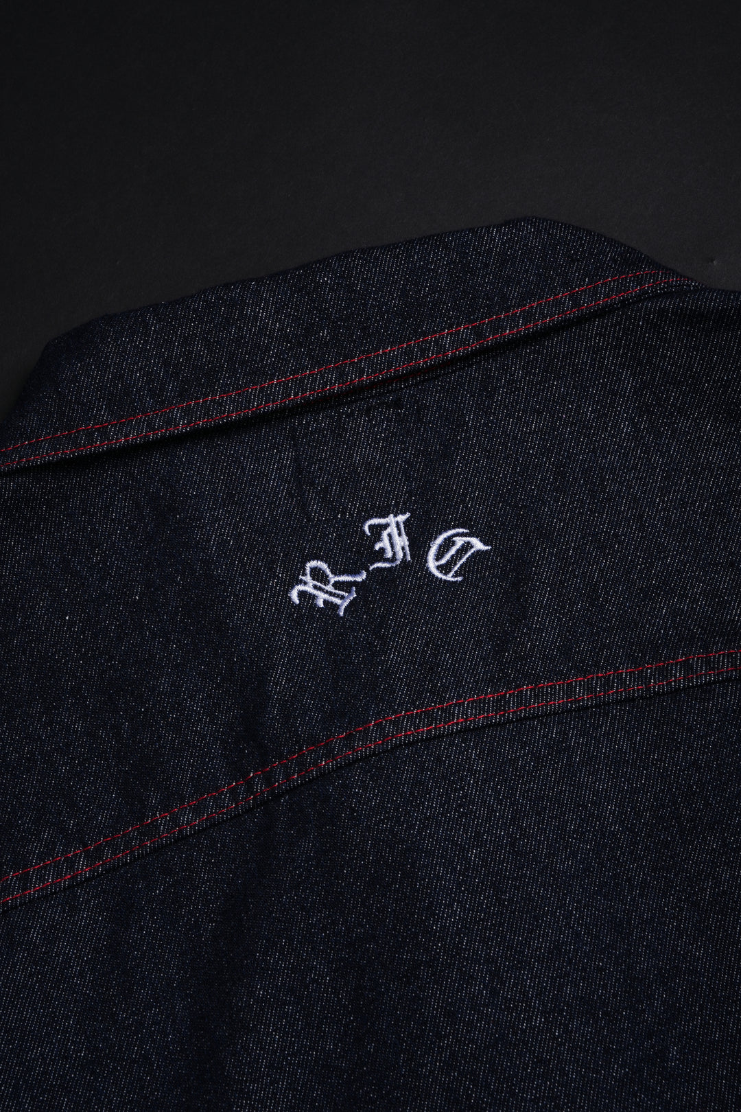Deep Blue Attack Raw Denim Jean Jacket in Blue