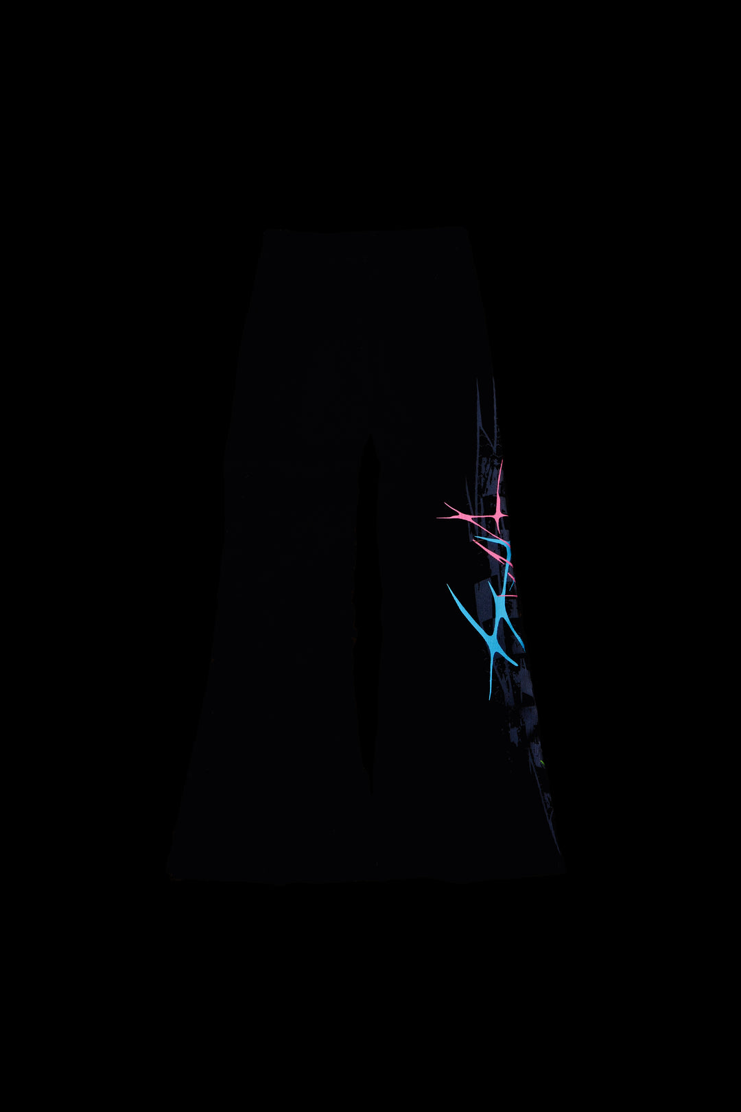 Night Patrol Waffle Thermal Flared Leggings in Black