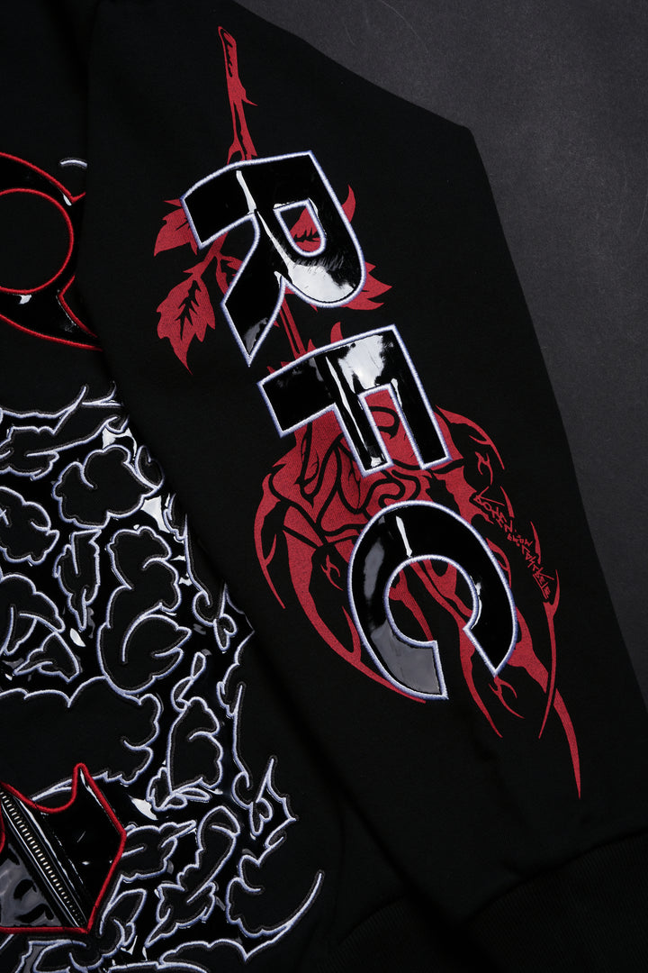 Penta Zero Miedo Full Zip Up Hoodie in Black