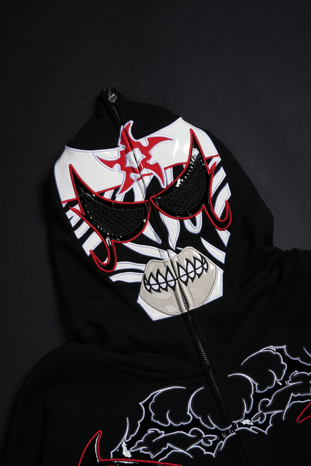 Penta Zero Miedo Full Zip Up Hoodie in Black