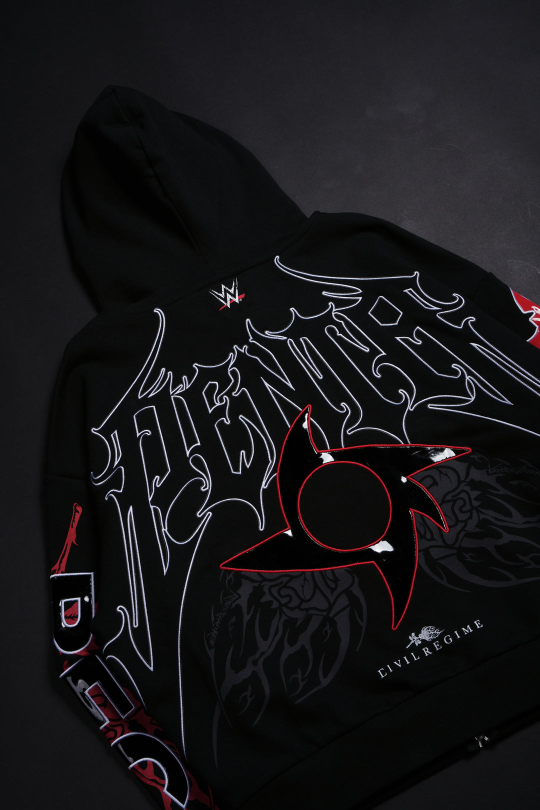 Penta Zero Miedo Full Zip Up Hoodie in Black