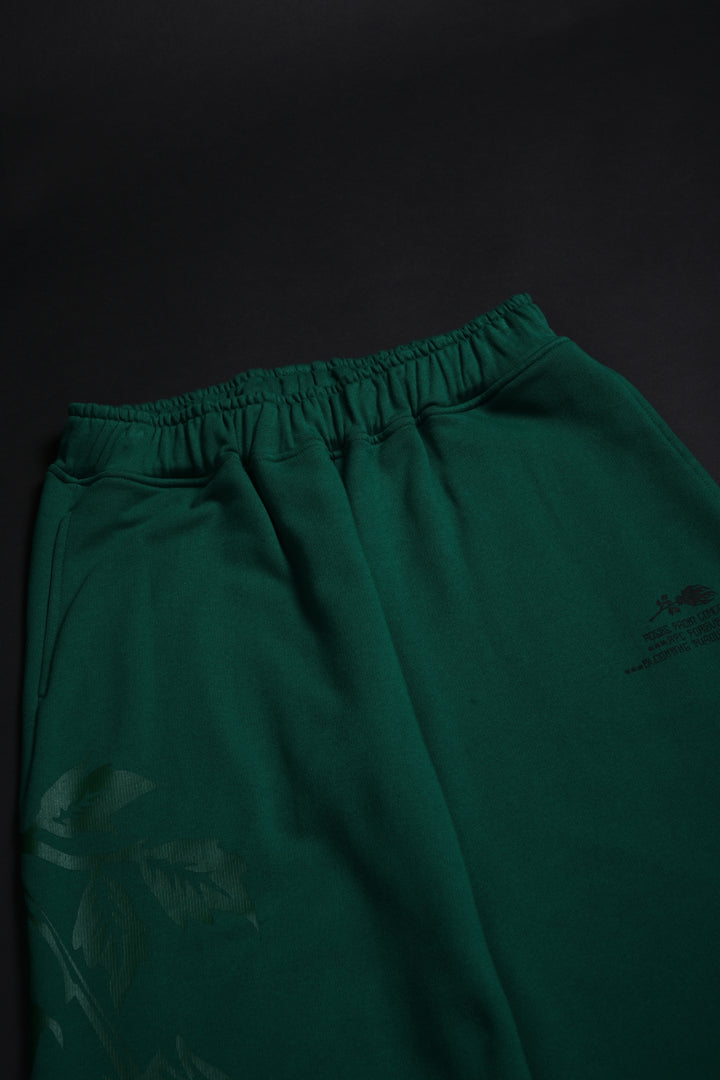 Bloom &amp; Conquer Ultra Wide Leg Pants in Deep Green
