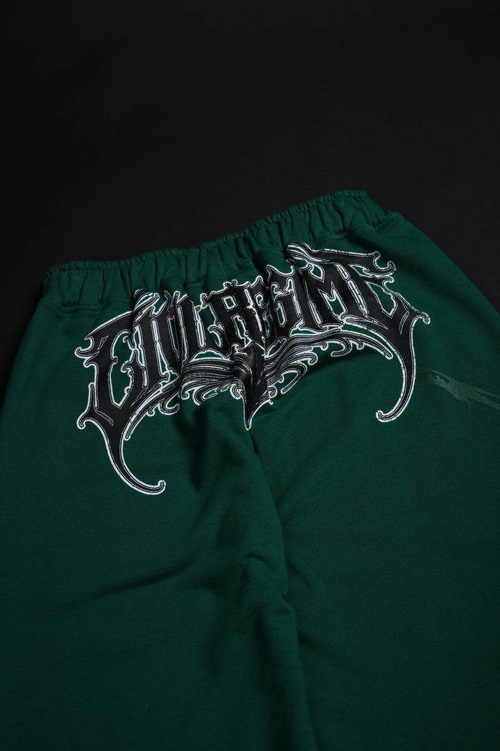 Bloom &amp; Conquer Ultra Wide Leg Pants in Deep Green