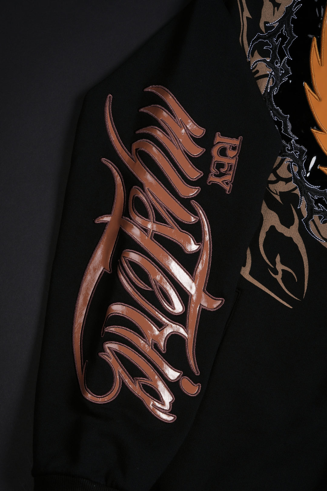 Oro Mysterio Full Zip Up Hoodie in Black