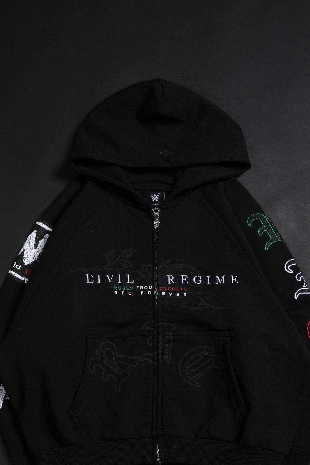 Black Rose RFC Destroy Hoodie in Black