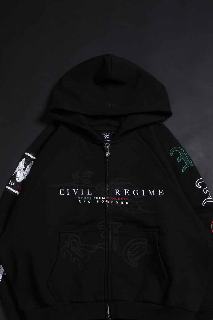 Black Rose RFC Destroy Hoodie in Black
