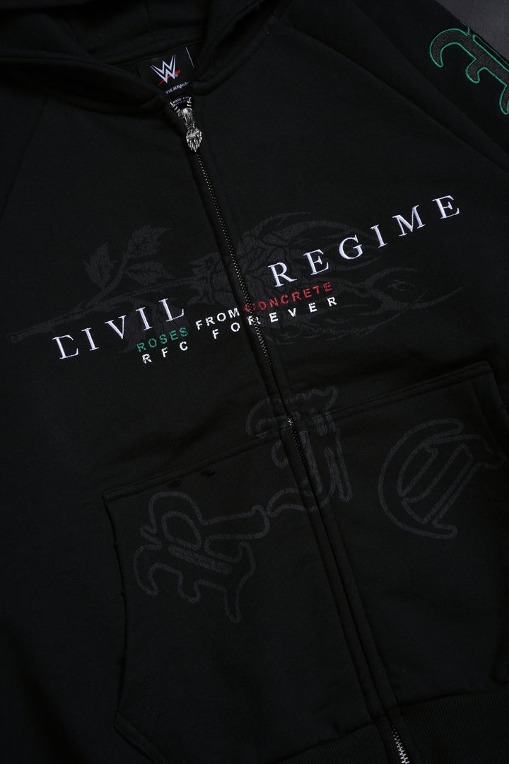 Black Rose RFC Destroy Hoodie in Black