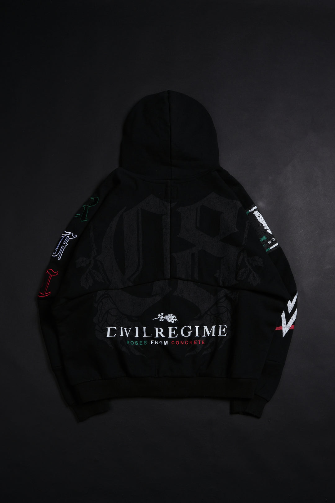 Black Rose RFC Destroy Hoodie in Black