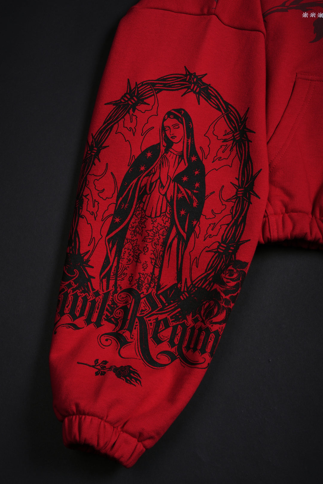 Bloom &amp; Conquer Ultra Cropped Hoodie in Equestrian Red